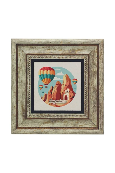 Kapadokya Baskılı Taş Tablo 20x20 - Resim 2