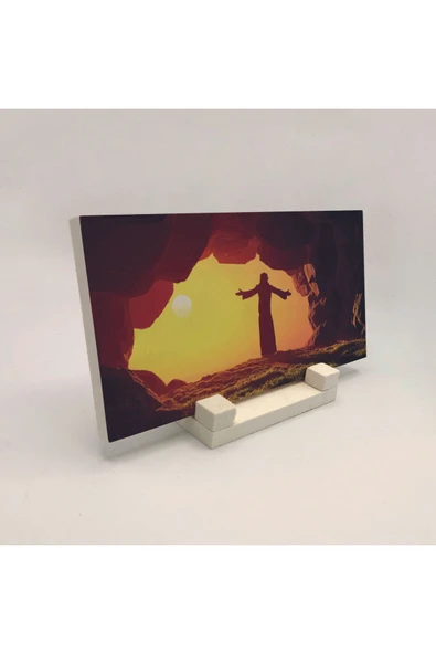 İsa Baskılı Taş Masaüstlük 10X20 - Resim 3