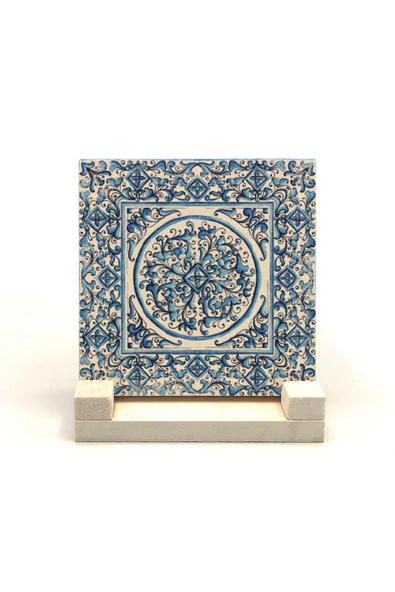 İtalyan Deseni Baskılı Taş Masaüstlük 10X10 ürün görseli 1