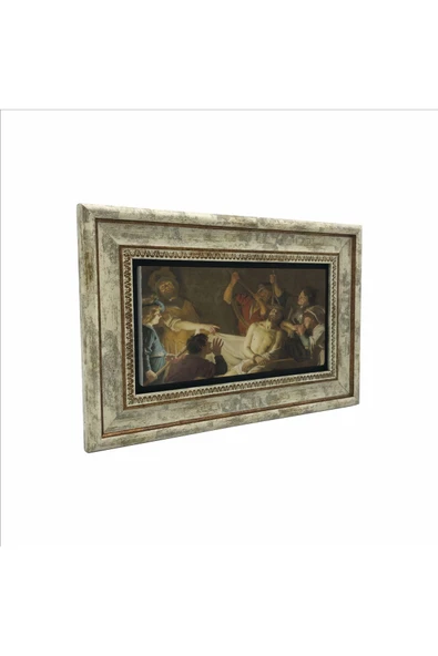 Dikenlerle Taçlandırılan İsa (Gerard van Honthorst, 1622) Baskılı Taş Tablo 20x30 ürün görseli 1