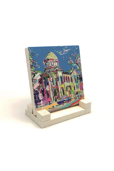 Ukrayna Görseli Baskılı Taş Masaüstlük 10X10 - Resim 2