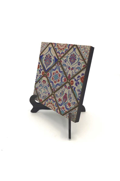 İtalyan Çini Deseni Baskılı MDF Masaüstlük 10X10 ürün görseli 1