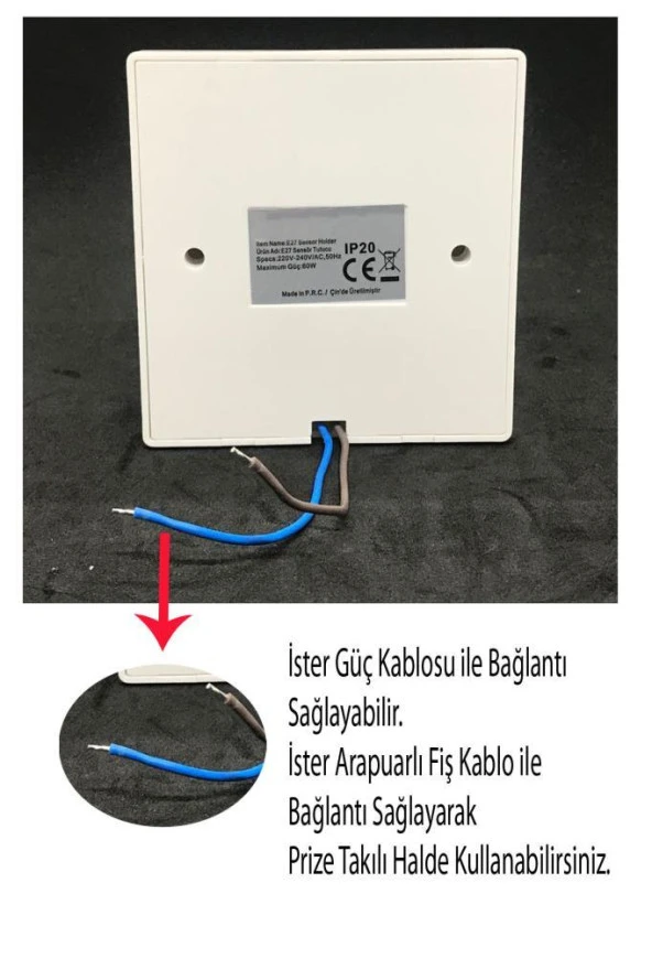 Şahnet 9W (60W) 360 Derece Hareket Sensörlü Lamba Beyaz 6500K E27 - Resim 5