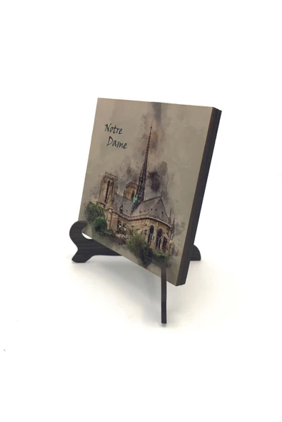 Notre Dame Baskılı MDF Masaüstlük 10X10 ürün görseli 1