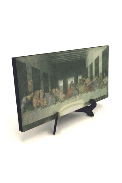 Son Akşam Yemeği (Leonardo da Vinci, 149’lar) Baskılı MDF Masaüstlük 10X20 ürün görseli 1