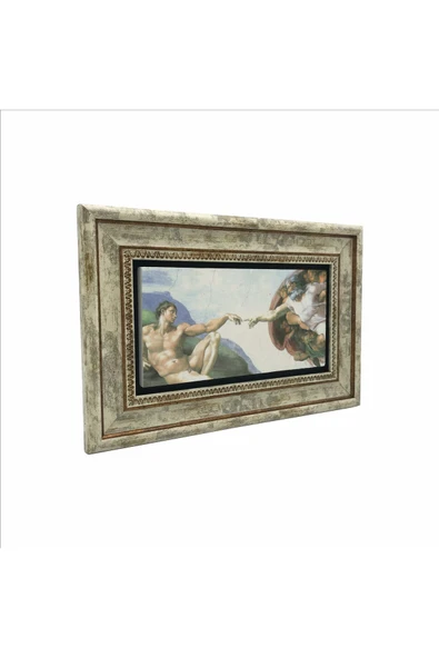 Adem’in Yaratılışı Freski (Michelangelo) Baskılı Taş Tablo 20x30 ürün görseli 1