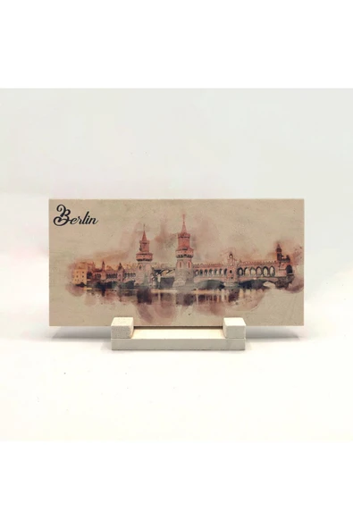 Berlin Baskılı Taş Masaüstlük 10X20 ürün görseli 1