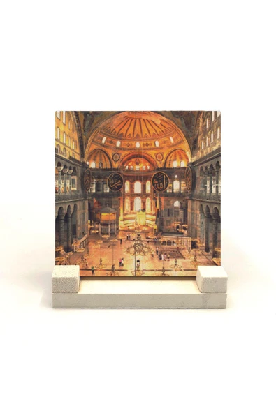 Ayasofya Camii içi  Baskılı Taş Masaüstlük 10X10 ürün görseli 1