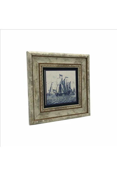 Hollanda Deseni Baskılı Taş Tablo 20x20 - Resim 4