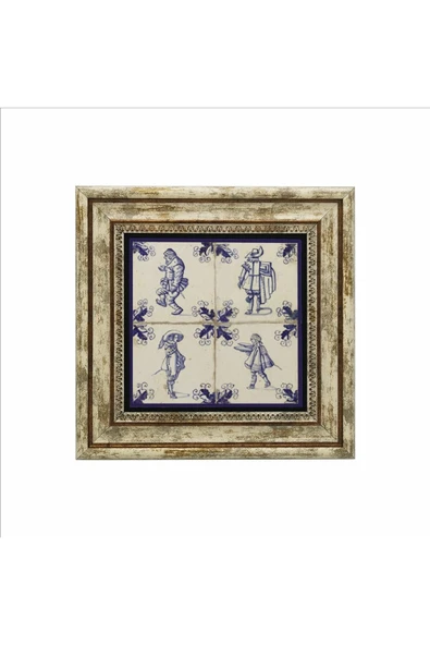 Hollanda Deseni Baskılı Taş Tablo 25X25 - Resim 2