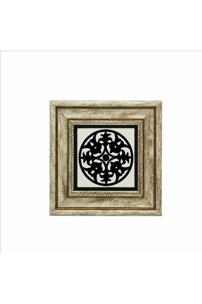 Barok Desen Baskılı Taş Tablo 20x20 - Resim 2