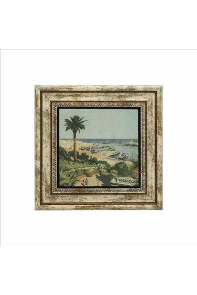 İtalya Görseli Baskılı Taş Tablo 25X25 - Resim 2