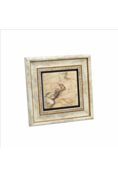 Eskiz çizim (Leonardo Da Vinci) Baskılı Taş Tablo 20x20 ürün görseli 1