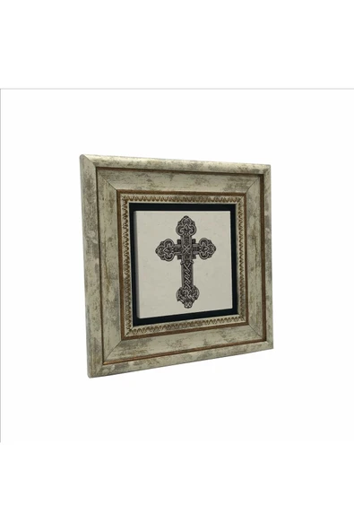 Haç Baskılı Taş Tablo 20x20 - Resim 4