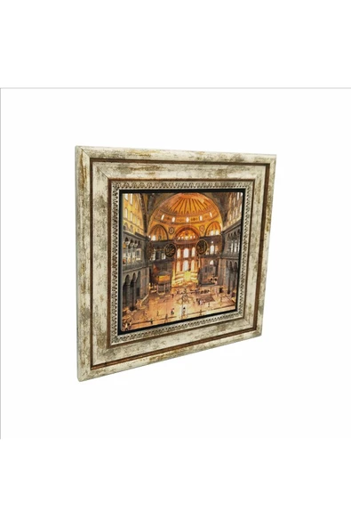 Ayasofya Camii içi  Baskılı Taş Tablo 25X25 ürün görseli 1