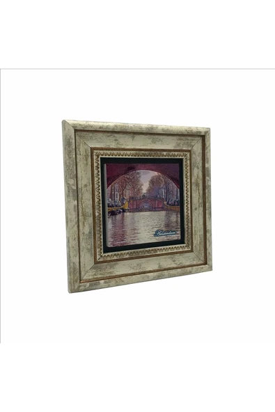 Amsterdam Görseli Baskılı Taş Tablo 20x20 - Resim 4
