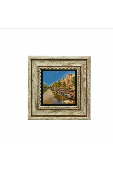 Amsterdam Görseli Baskılı Taş Tablo 20x20 - Resim 2