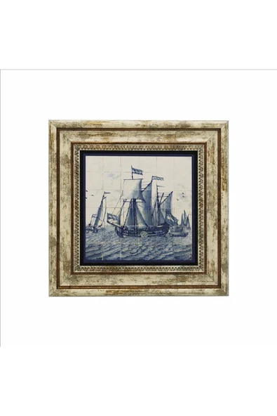 Hollanda Deseni Baskılı Taş Tablo 25X25 - Resim 2