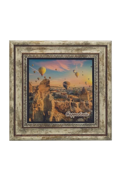 Kapadokya Baskılı Taş Tablo 25X25 - Resim 2