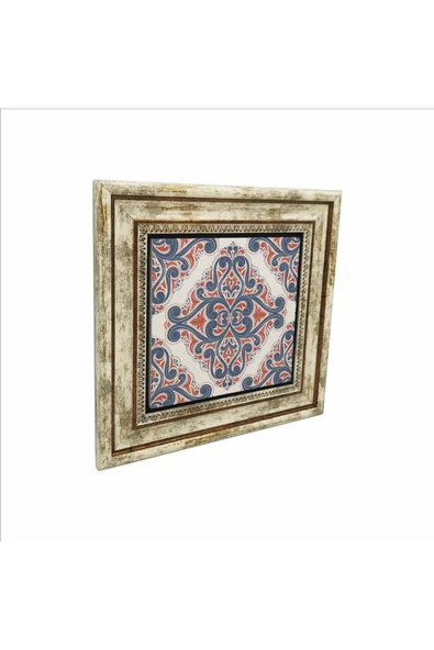 İtalyan Çini Deseni Baskılı Taş Tablo 25X25 ürün görseli 1