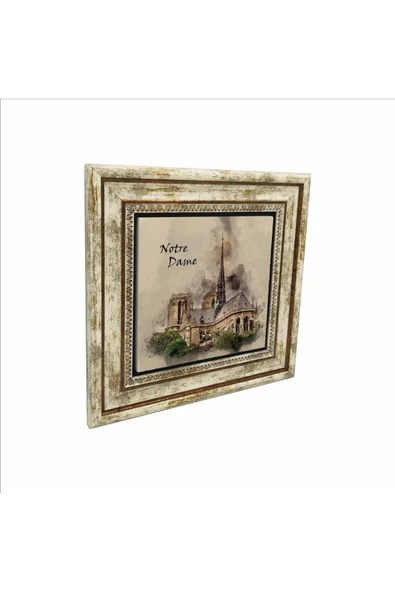 Notre Dame Baskılı Taş Tablo 25X25 ürün görseli 1