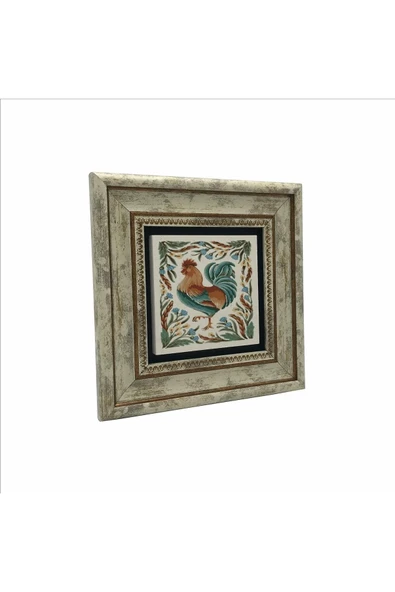Horoz Baskılı Taş Tablo 20x20 - Resim 4