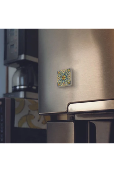 İtalyan Deseni Baskılı Taş Magnet 5X5 - Resim 2