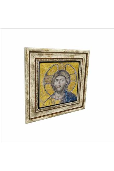 Ayasofya- Hz. İsa Mozaiği Baskılı Taş Tablo 25X25 ürün görseli 1