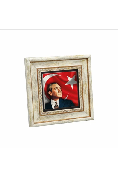 Mustafa Kemal Atatürk Baskılı Taş Tablo 20x20 ürün görseli 1