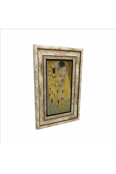 Öpücük (Gustav Klimt, 1907) Baskılı Taş Tablo 20x30 ürün görseli 1