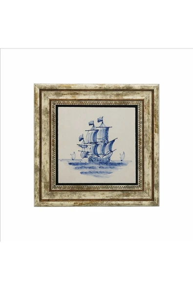 Hollanda Deseni Baskılı Taş Tablo 25X25 - Resim 2
