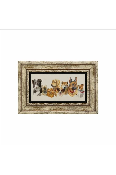 Sevimli Köpekler Baskılı Taş Tablo 20x30 - Resim 2