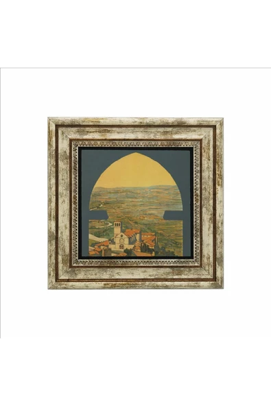 İtalya Görseli Baskılı Taş Tablo 25X25 - Resim 2