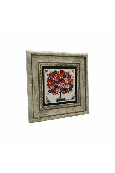 Nar Ağacı Baskılı Taş Tablo 20x20 - Resim 4