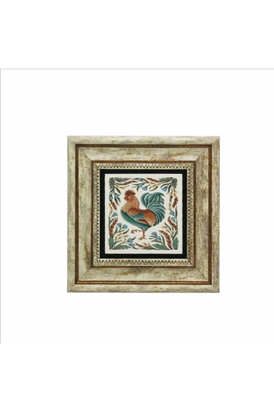 Horoz Baskılı Taş Tablo 20x20 - Resim 2