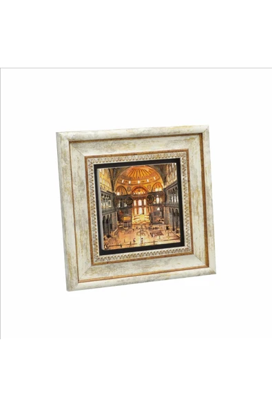 Ayasofya Camii içi  Baskılı Taş Tablo 20x20 ürün görseli 1