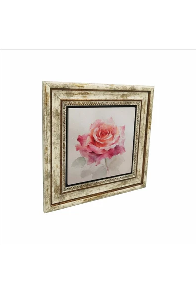 Gül Baskılı Taş Tablo 25X25 ürün görseli 1
