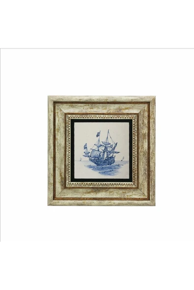 Hollanda Deseni Baskılı Taş Tablo 20x20 - Resim 2