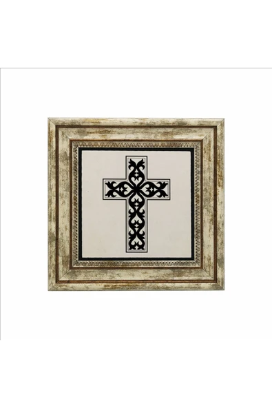 Haç Baskılı Taş Tablo 25X25 - Resim 2