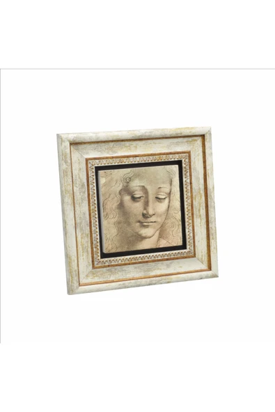 Baş Etüdü (Leonardo Da Vinci) Baskılı Taş Tablo 20x20 ürün görseli 1