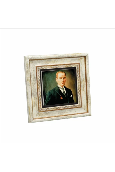Mustafa Kemal Atatürk Baskılı Taş Tablo 20x20 ürün görseli 1