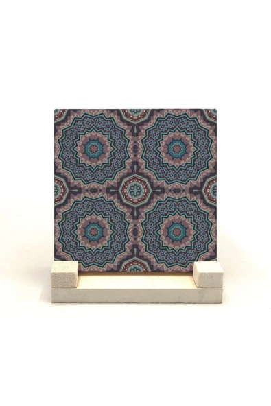 Mandala Baskılı Taş Masaüstlük 10X10 ürün görseli 1