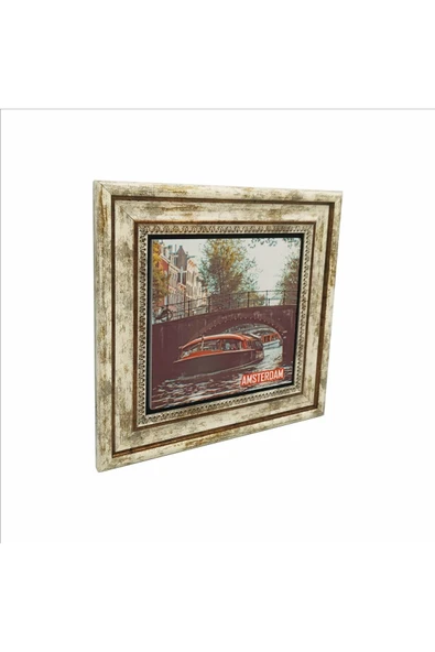 Amsterdam Görseli Baskılı Taş Tablo 25X25 ürün görseli 1