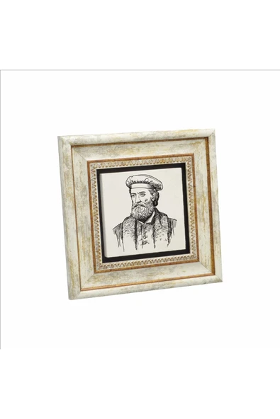 İtalyan Kaşif?Marco Polo Baskılı Taş Tablo 20x20 ürün görseli 1