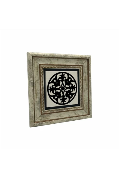 Barok Desen Baskılı Taş Tablo 20x20 - Resim 4
