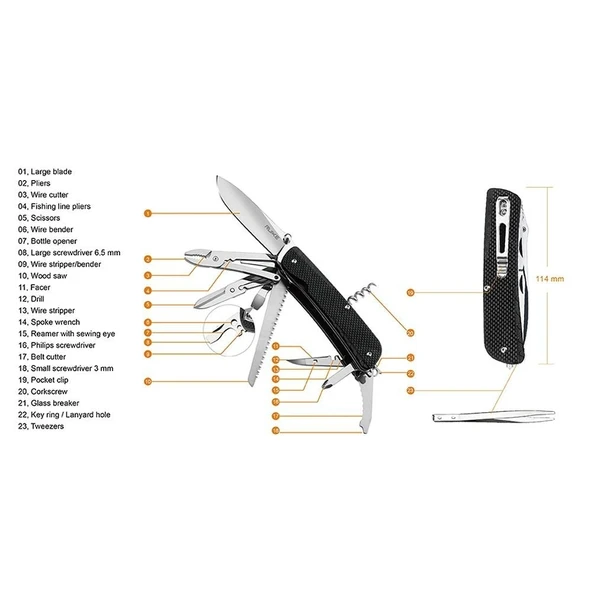 RUIKE LD51-B FONKSİYONEL ÇAKI - Resim 2