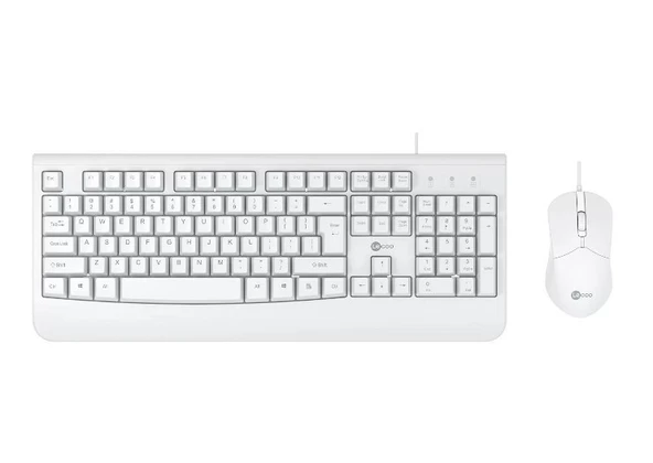 Lenovo Lecoo CM101 Q Türkçe USB Beyaz Klavye + Mouse Seti ürün görseli 1