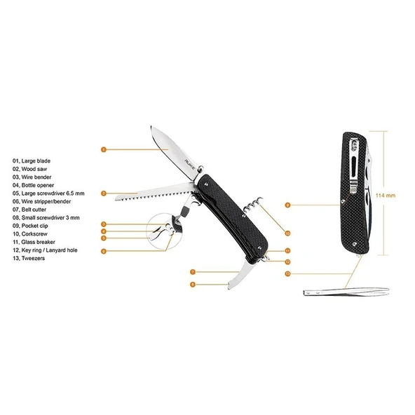 RUIKE LD32-B FONKSİYONEL ÇAKI - Resim 2