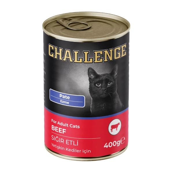 Challenge Pate Sığır Etli Yetişkin Kedi Konservesi 400 gr ürün görseli 1