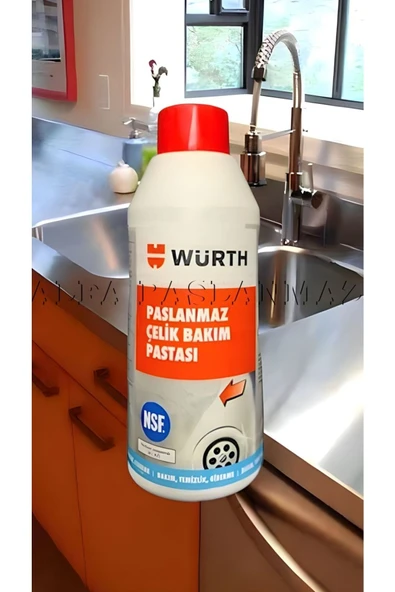 Würth Paslanmaz Çelik Yüzeyi Parlatma Temizleme Bakım Pastası 400 Ml ürün görseli 1